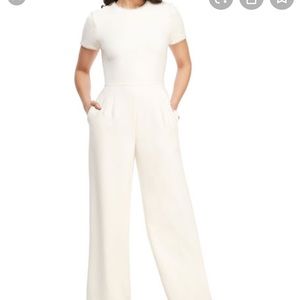 White Tailored Jumpsuit- Gal Meets Glam